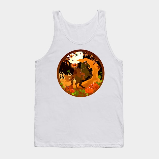 Jack-o'-lantern Sleepy hollow Halloween Tank Top by enchantedrealm